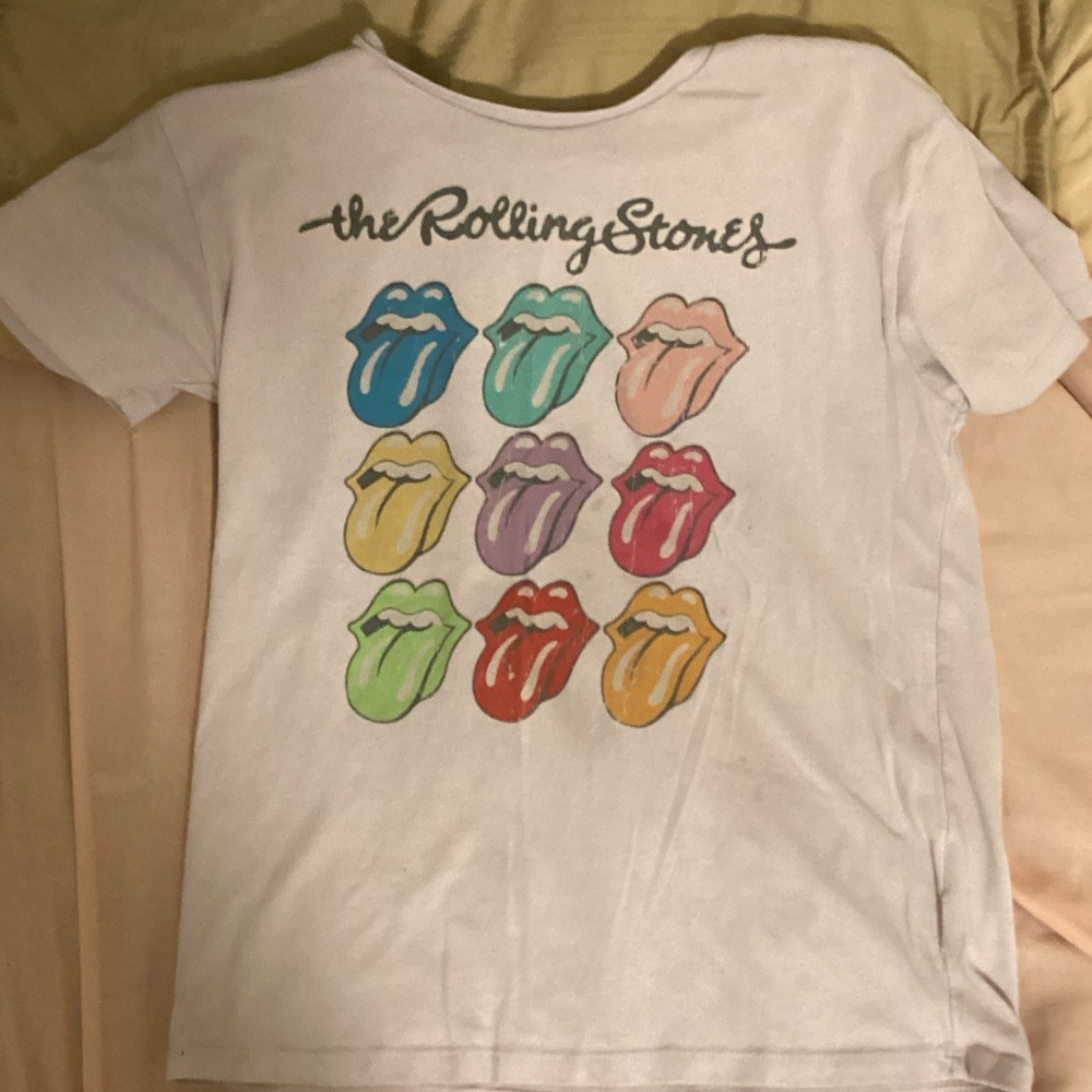 The Rolling Stones Kids Tee with Colorful Tongue Graphics